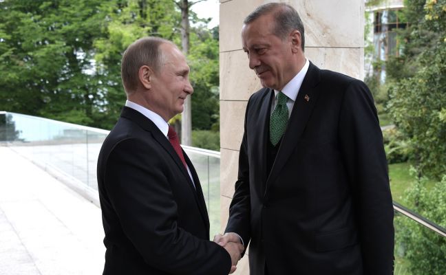 Путин провёл переговоры с Эрдоганом