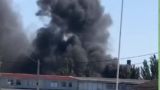 В Бердянске сильный пожар в районе завода «Дормаш»