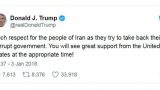 Трамп — жителям Ирана: Мы вас поддержим, когда придет время