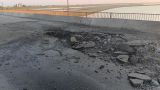 Начался ремонт Чонгарского моста, поврежденного ракетой Storm Shadow