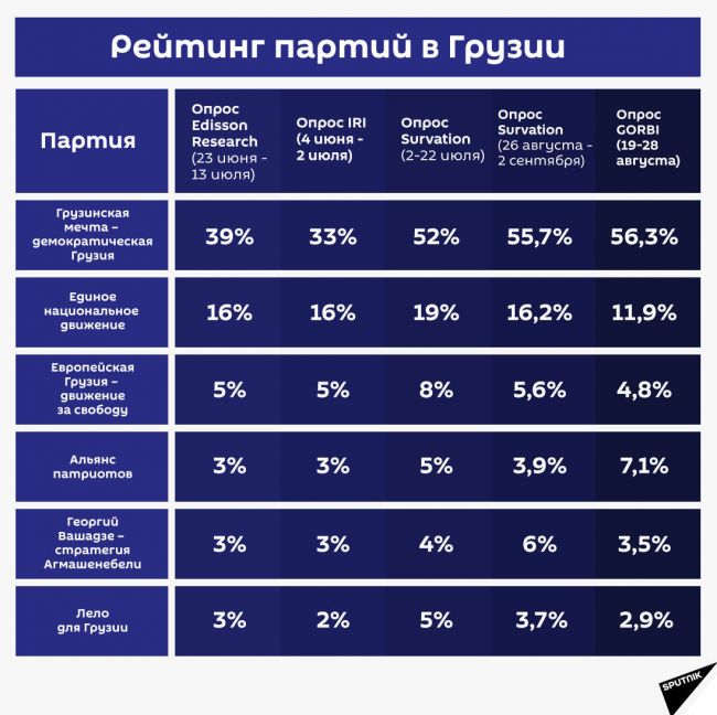Почти 60% жителей Грузии не знают, за кого голосовать — опрос NDI