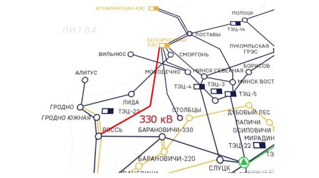 Карта подстанций ленэнерго